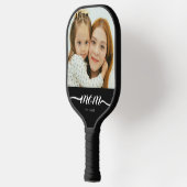 Moeder Opgericht Fun Script Foto Aangepast Pickleball Paddle (Links)