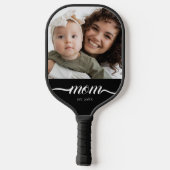 Moeder Opgericht Fun Script Foto Aangepast Pickleball Paddle (Achterkant)