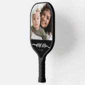 Moeder Opgericht Fun Script Foto Aangepast Pickleball Paddle (Links)