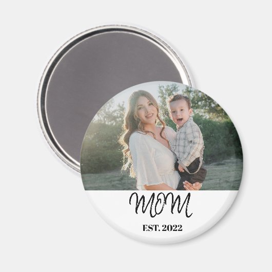 Moeder opgericht, geschenk magneet  (Voorkant / Achterkant)