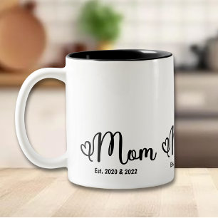 Moeder Opgericht Hart Nieuwe Moeder Cadeau Twee-To Tweekleurige Koffiemok