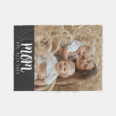 Moeder Opgericht Leuk Modern Schrift Foto Fleece Deken (Voorkant (Horizontaal))