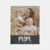 Moeder Opgericht Leuk Modern Schrift Foto Fleece Deken (Voorkant)