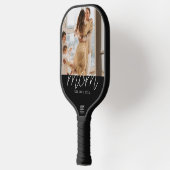 Moeder Opgericht Leuk Schrift Foto Pickleball Paddle (Links)