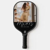 Moeder Opgericht Leuk Schrift Foto Pickleball Paddle (Achterkant)
