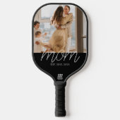 Moeder Opgericht Leuk Schrift Foto Pickleball Paddle (Voorkant)