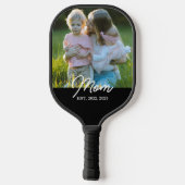 Moeder Opgericht Leuk Schrift Foto Pickleball Paddle (Achterkant)