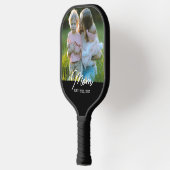 Moeder Opgericht Leuk Schrift Foto Pickleball Paddle (Links)