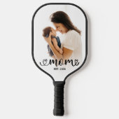 Moeder Opgericht Leuk Schrift Foto Pickleball Paddle (Achterkant)
