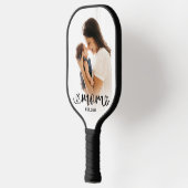 Moeder Opgericht Leuk Schrift Foto Pickleball Paddle (Links)