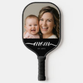 Moeder Opgericht Leuk Script Foto Aangepast Pickleball Paddle (Voorkant)