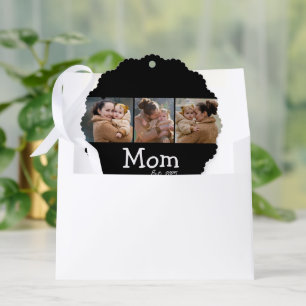 Moeder Opgericht Leuke Vetgedrukte Tekst 3 Foto Zw Ornament Kaart