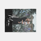 Moeder Opgericht Modern Zwart Schrift Foto Fleece Deken (Voorkant (Horizontaal))