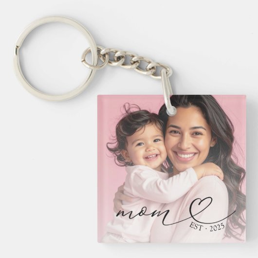 Moeder Opgericht Nieuw Moeder Cadeau Sleutelhanger (voorkant)