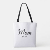 Moeder Opgericht Nieuw Moeder Cadeau Tote Bag (Achterkant)