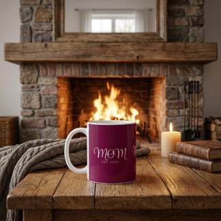 Moeder Opgericht Nieuw Moeder Cadeau Wit Schrift Koffiemok