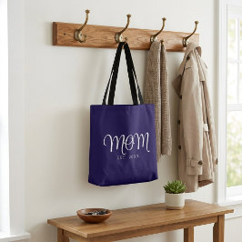 Moeder Opgericht Nieuw Moeder Cadeau Witte Script Tote Bag