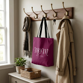 Moeder Opgericht Nieuw Moeder Cadeau Witte Script Tote Bag