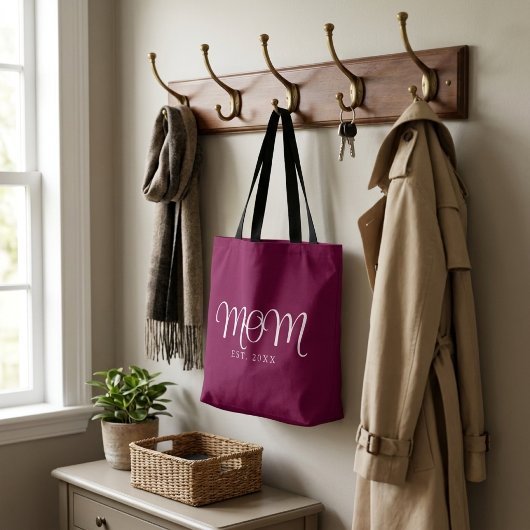 Moeder Opgericht Nieuw Moeder Cadeau Witte Script Tote Bag