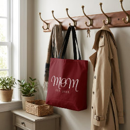 Moeder Opgericht Nieuw Moeder Cadeau Witte Script Tote Bag
