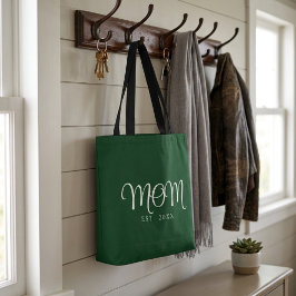 Moeder Opgericht Nieuw Moeder Cadeau Witte Script Tote Bag