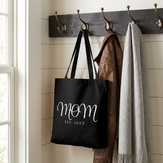 Moeder Opgericht Nieuw Moeder Cadeau Witte Script Tote Bag