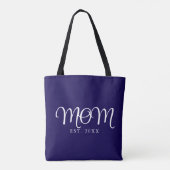 Moeder Opgericht Nieuw Moeder Cadeau Witte Script Tote Bag (Achterkant)