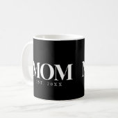 Moeder Opgericht Nieuw Moeder Cadeau Witte Typogra Koffiemok (Voorkant links)