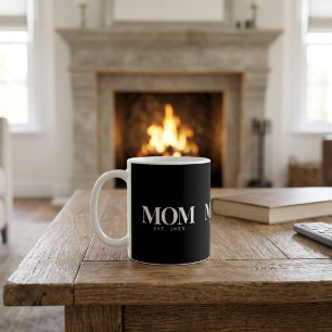 Moeder Opgericht Nieuw Moeder Cadeau Witte Typogra Koffiemok