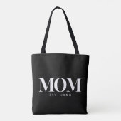 Moeder Opgericht Nieuw Moeder Cadeau Witte Typogra Tote Bag (Achterkant)