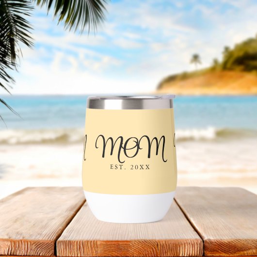 Moeder Opgericht Nieuw Moeder Cadeau Zwart Schrift (Strand)