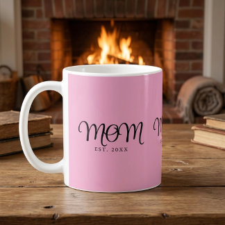 Moeder Opgericht Nieuw Moeder Cadeau Zwart Schrift Koffiemok