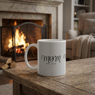 Moeder Opgericht Nieuw Moeder Cadeau Zwart Schrift Koffiemok