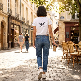 Moeder Opgericht Nieuw Moeder Cadeau Zwart Schrift T-shirt