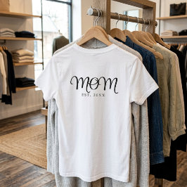 Moeder Opgericht Nieuw Moeder Cadeau Zwart Schrift T-shirt