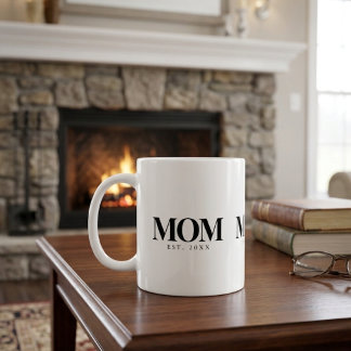 Moeder Opgericht Nieuw Moeder Cadeau Zwarte Typogr Koffiemok