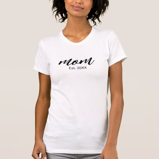 Moeder Opgericht Nieuw Moeder Script Cadeau T-shirt (Voorkant)