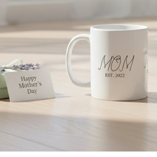 Moeder Opgericht Nieuwe Moeder Cadeau Koffiemok