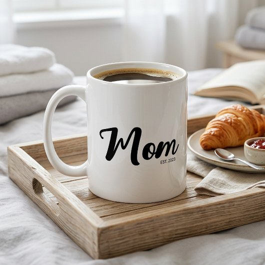 Moeder Opgericht Nieuwe Moeder Cadeau Koffiemok