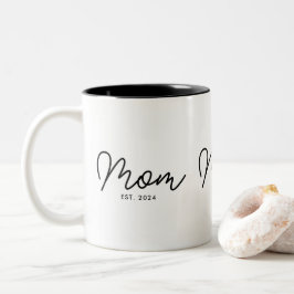 Moeder Opgericht Nieuwe Moeder Cadeau Tweekleurige Koffiemok