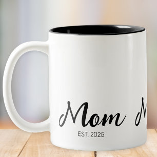 Moeder Opgericht Nieuwe Moeder Cadeau Tweekleurige Koffiemok