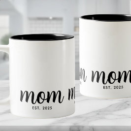 Moeder Opgericht Nieuwe Moeder Cadeau Tweekleurige Koffiemok