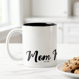 Moeder Opgericht Nieuwe Moeder Cadeau Tweekleurige Koffiemok
