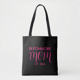 Moeder Opgericht Nieuwe Moeder Cadeau Zwart Aangep Tote Bag