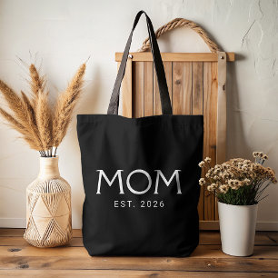 Moeder Opgericht Nieuwe Moeder Cadeau Zwart Tote Bag