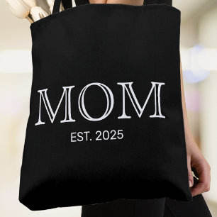 Moeder Opgericht Nieuwe Moeder Cadeau Zwarte Tote Bag