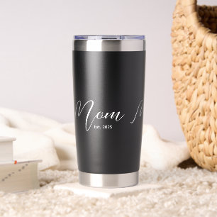 Moeder Opgericht Nieuwe Moeder Geschenk Zwart Geïsoleerde Drinkbeker