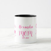 Moeder Opgericht Roze Script Naam  Tweekleurige Ko Mok (Midden)
