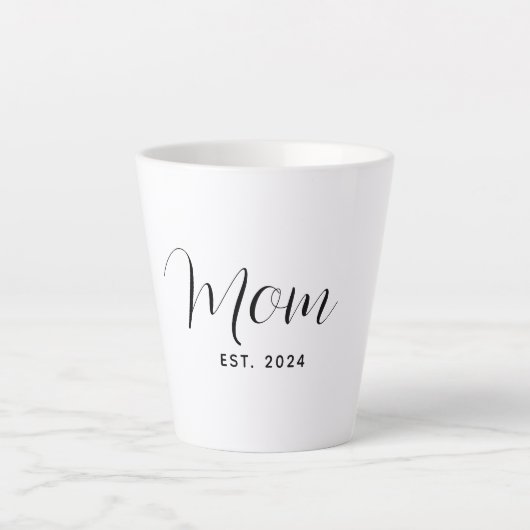 Moeder Opgericht Schrift Elegante Moederdag Aangep Latte Mok (Voorkant)