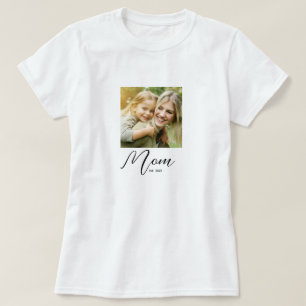 Moeder Opgericht Schrift Foto T-Shirt